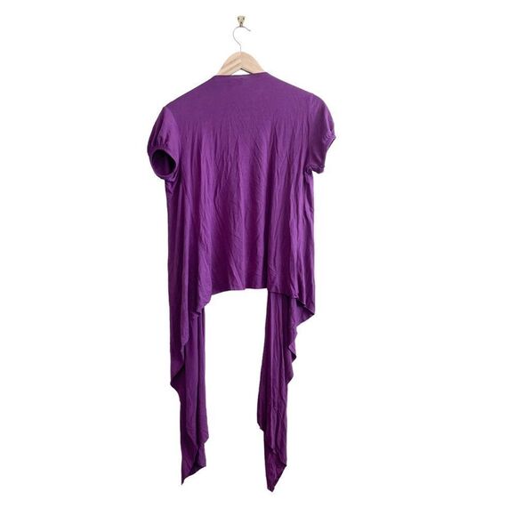 Bedo Femme Tie Front Cardigan Purple Women's M Short Sleeved Balletcore - Picture 2 of 7